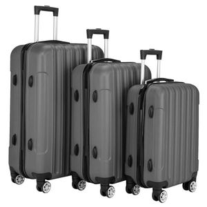 Set di valigie da viaggio multifunzione grigio scuro 3-in-1 di grande capacità - Product Image 3