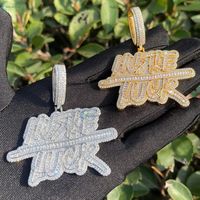 Pendentif unique pour homme en moissanite taille baguette, style hip-hop rappeur, plaqué or, sur mesure, certifié IGI, pour soirée