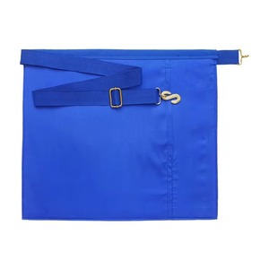 ผ้ากันเปื้อนพิธีกรรมเมสันสำหรับผู้ร่วมงานระดับ Past Master สีน้ำเงิน Royal Blue Grosgrain พร้อมลายปักมือรูปพวงหรีดสีน้ำเงิน MAP-0011 - Product Image 2