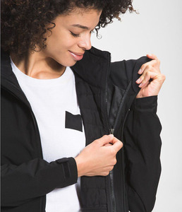 Abrigo de Invierno con Capucha para Mujer, Negro, Transpirable, de Lona, Manga Larga, Cierre de Cremallera, Impermeable, Informal, con Relleno de Poliéster - Product Image 6