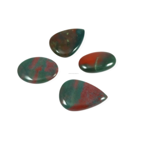 Pierres précieuses d'agate sanguine naturelle Radha Arts, vertes et rouges, 20-35 mm, formes variées, polies à la main, pour la fabrication de bijoux - Product Image 4