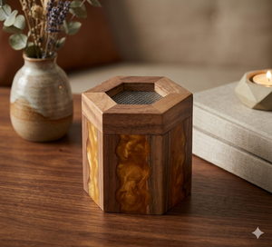 Juego de bandeja para quemador de incienso religioso de epoxi con incrustaciones de Madkhan, caja Mabkhara, quemador de Bakhoor, bandeja de servicio Madkhan, difusor de aromaterapia - Product Image 1