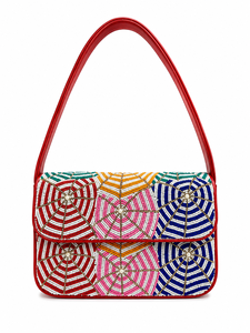 Bolso de hombro de lujo hecho a mano con cuentas de cristal de telaraña, bolso de diseñador para mujer, cartera de boutique, venta al por mayor OEM ODM - Product Image 1