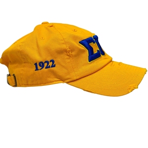 Gold Sigma Gamma Rho <b>Hat</b> Greek Sorority Embroidered Adjustable Baseball Cap <b>Women</b> Casual Campus Headwear Custom Wholesale - Product Image 3