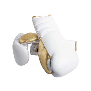 Gants de boxe d'entraînement en cuir de qualité supérieure, sangle de poignet réglable, protection anti-UV, fermeture à boucle, imperméables et respirants - Product Image 5