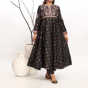 Pantalon de costume en jacquard embelli pour femme 2PC Set-PS4383 - Product Image 3