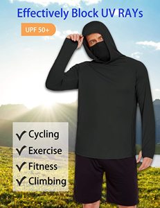 Sudadera con Capucha para Pesca al por Mayor OEM con Máscara Facial, Manga Larga, Secado Rápido, Transpirable, UPF50, Ropa de Pesca Personalizada para Hombre - Product Image 6