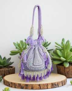 Luxury Ethnic Linen Embroidered Potli <b>Bag</b> Handmade <b>Bridal</b> Bead Sequins Magnetic Nylon Lining High Quality Party Valentine's <b>Day</b> - Product Image 5