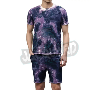 ชุดเสื้อและกางเกงขาสั้นสไตล์โมเดิร์นสำหรับผู้ชาย ชุดเสื้อแขนสั้นสำหรับผู้ชาย ชุดฤดูร้อนเนื้อผ้ามีเท็กซ์เจอร์ - Product Image 5