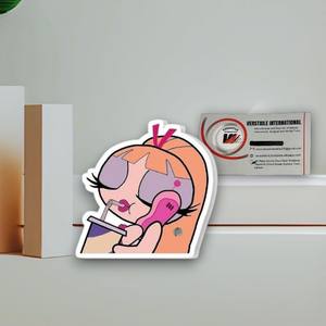 Plaques d'extension de cils personnalisées avec logo professionnel, motif Power Puff Girl, diamant, étiquette privée, en acrylique magnétique, écologiques - Product Image 1