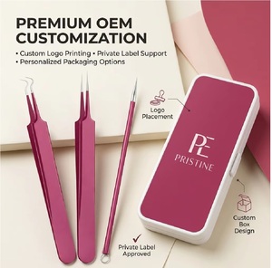 Maclura Professional Stainless Steel Facial Tweezers Blackhead <b>Ingrown</b> <b>Hair</b> <b>Remover</b> Extraction <b>Tools</b> MA-T-011 4in for - Product Image 4
