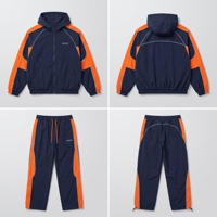 Ensemble de survêtement d'hiver personnalisé pour homme : veste coupe-vent et pantalon respirant pour la course, la gym, le jogging et les activités sportives