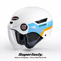Nouveau Casque Moto Jet ABS Super Rapide à Libération Rapide Toutes Saisons Garantie 1 An Taille Ajustable Idéal Été