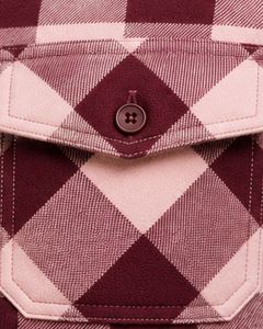 Lavender Purple Plaid Men Flannel Shirt Long Sleeve Button <b>Down</b> Checkered Cotton Casual Shirt With Chest Pockets Streetwear - Product Image 4