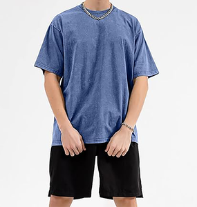 Camisetas de hombre con lavado ácido, corte holgado, estilo retro, moda urbana para uso diario. - Product Image 4