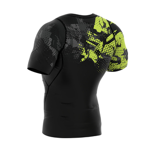 Camiseta de compresión Pro Series para hombre, personalizada OEM, de poliéster transpirable de secado rápido, para natación, surf y gimnasio. - Product Image 4