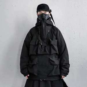 mens techwear jacket designed for streetwear fashion with modern functional elements men techwear jacket - Product Image 3