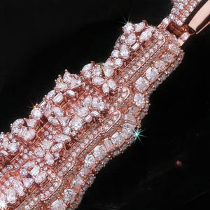 Colgante de Lujo AK47 con Moissanita VVS Cultivada en Laboratorio, Plata 925, Certificado GIA, Chapado en Oro Rosa y Rodio, Joyería Hip Hop para Hombre - Product Image 2
