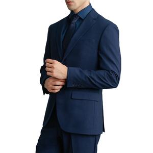 Costume formel pour homme en coton 100% - Nouvelle mode - Coupe ajustée respirante pour l'hiver - Ensemble veste et pantalon pour mariage - Product Image 6