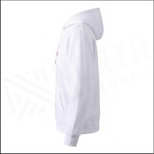 North Approach Hoodie <b>Men</b> White Cotton French Terry Casual Hooded Sweatshirt Front Pocket Regular Fit Autumn Wear - Product Image 3