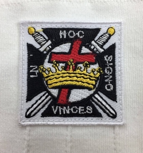 Guantes de Presentación de Algodón Blanco de los Caballeros Templarios Profesionales con Emblema Bordado - Product Image 2