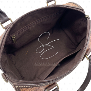 Sac à main Speedy 2026 artisanal vintage sculpté, sac à bandoulière en cuir véritable pour femme, sac unique style cowgirl - Product Image 4