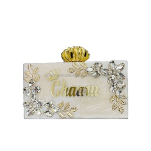 Bolso de mano de resina para mujer Color personalizado con diseño de brillo Patrón de piedra Precio al por mayor - Product Image 1