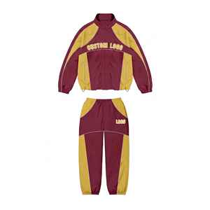 Custom Men's <b>Patchwork</b> Nylon Windbreaker Tracksuit Set Zip Up <b>Jacket</b> And Track Pants Sportswear Jogging Training Outfit - Product Image 5