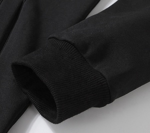 <b>Zip</b> up Hoodie 100% Cotton Winter Black Space Graphic Printed Striped Heavyweight Fleece Custom - Product Image 4