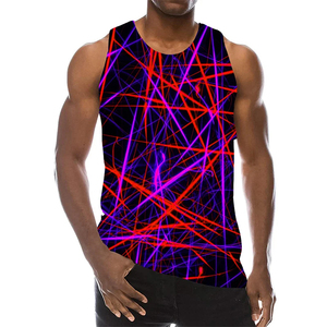 Men's Custom Slim Fit Summer <b>Running</b> Singlets Custom 3D Sublimation Jogging Tank Top Lightweight Casual Plus Size Washed - Product Image 6