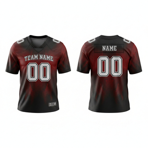 Maillot de football américain personnalisé pour homme, 100 % polyester respirant, uniforme sportif grande taille, manches courtes, tenue d'équipe personnalisée - Product Image 4
