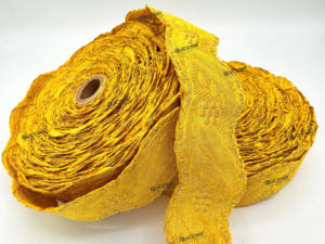 Ribete Metálico Ondulado con Bordado Dorado, Borde Decorativo para Prendas y Disfraces, Cinta Metálica Dorada - Product Image 6