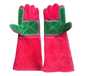 Gants de soudage en cuir de vachette isolés et renforcés, avec pouce et paume renforcés, sécurité industrielle, anti-coupure, certifiés CE - Product Image 3