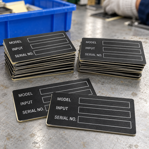Plaque signalétique en acier inoxydable gravée, plaque de données industrielle personnalisée avec numéro de série, fournisseur OEM - Product Image 5