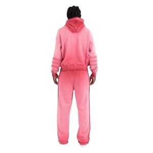 2025 Winter Oversized French Terry <b>Hoodie</b> for <b>Men</b> 500 Gsm Acid Wash Distressed <b>Plain</b> Dyed Manufacturer <b>Hoodie</b> - Product Image 2
