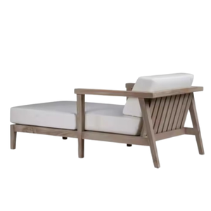 Chaise longue en bois de teck lit de soleil super confortable avec coussin pour patio extérieur utilisation de jardin à vendre - Product Image 4