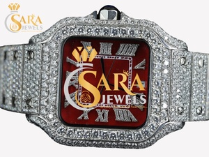 Relojes de Diamantes Baguette y Redondos con Incrustaciones de Oro, Movimiento Automático ETA, al Mejor Precio, Disponibles para la Venta - Product Image 3