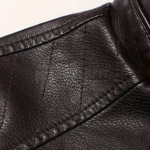 Veste en cuir pour homme de qualité supérieure, fermeture éclair, design élégant et durable, séchage rapide, légère, coupe confortable, idéale pour les tenues décontractées d'hiver - Product Image 3