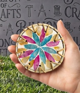 ชุดจานรองแก้วหวายจู๊ตทอมือรักษ์โลก |   งานฝีมือฝังเปลือกมุก MOP คุณภาพสูง - Product Image 1