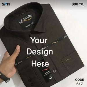 Vente directe d'usine chemises habillées de bureau formelles pour hommes 100% coton décontracté à manches longues pour l'automne - Product Image 6