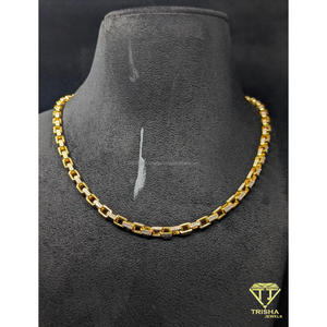 Collar contemporáneo de diamantes Moissanite VVS en plata de ley 925 chapada en oro, diseño de moda por Trisha Jewels - Product Image 6