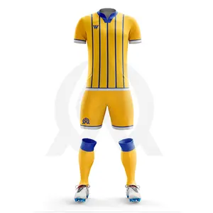 Produtos em alta 2024 Novidades kit de camisa de futebol de secagem rápida para adultos manga curta barato terno uniforme de futebol masculino