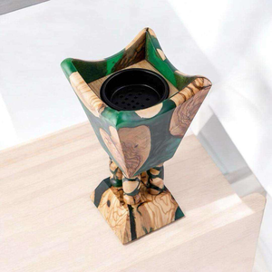 New Arrival Handcrafted Natural Wooden Epoxy Resin Bakhoor Burner Shaped Traditional Charcoal <b>Cone</b> Resin <b>Incense</b> Religious - Product Image 4
