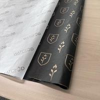 Papier de soie PE de luxe imprimé sur mesure, résistant à l'humidité, doux et durable, avec impression de logo doré, pour emballage de vêtements, OEM
