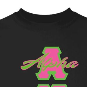 Camiseta Negra de Manga Corta con Estampado Gráfico de Letras Griegas, Cuello Redondo, Estilo Casual de Algodón, Prenda Superior para Mujer, Ropa de Calle para Uso Diario - Product Image 3