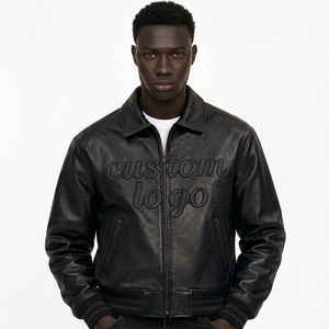 Veste d'hiver pour homme de haute qualité, en cuir, imperméable, avec patch brodé personnalisé en chenille, veste varsity, faible MOQ - Product Image 1