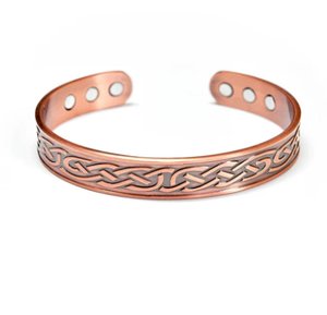 Elegant Forged <b>Infinity</b> Scroll Finish Copper Open <b>Bracelet</b> Fashionable Metal Jewelry Exquisite Design - Product Image 5