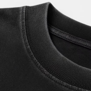 Chemises Oversize Homme Personnalisées en Maille Délavée à l'Acide avec Strass, Manches Courtes, en Polyester/Coton Écologique, Style Streetwear Premium, Vente en Gros - Product Image 4