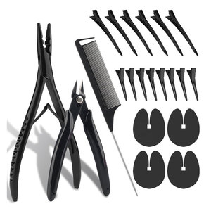 Complete Hair Extension Tool <b>Kit</b> Hair Extension Weaving <b>Sewing</b> and Installation Accessories for Professional Use Hairdresser - Product Image 1
