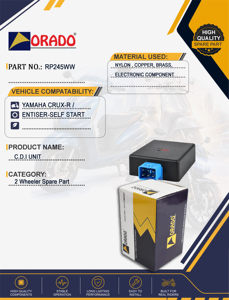 yamaha crux entiser self start cdi unit export quality for two wheeler spare parts india orado - Product Image 4